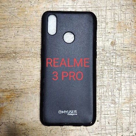 REALME 3 PRO softcase REALME 3 PRO silikon karet hitam mantul