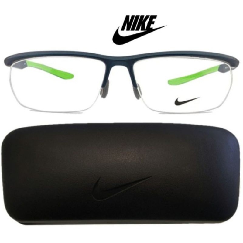 Frame Kacamata Pria Nike 7928-415 S58 BLK/Gr Original - Size Lebar Besar