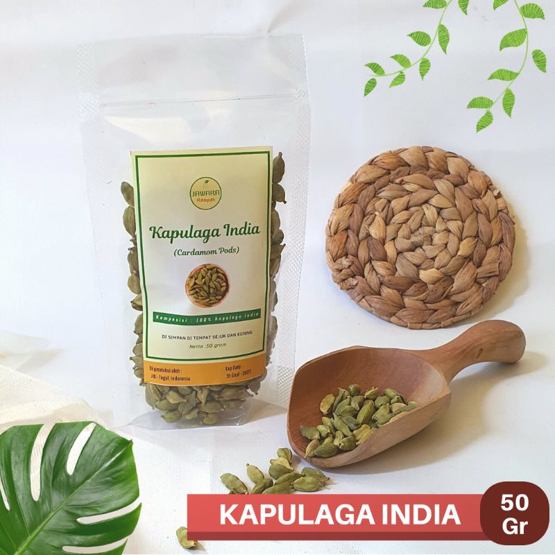 

50 Gr Kapulaga Arab / Kapulaga India / Cardamom Pods Premium Quality