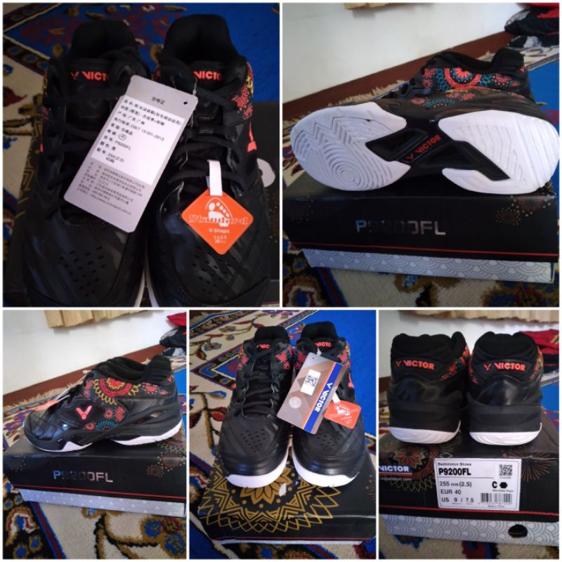 SEPATU BADMINTON VICTOR P 9200 FL LIMITED ORIGINAL (free kaos kaki victor original)