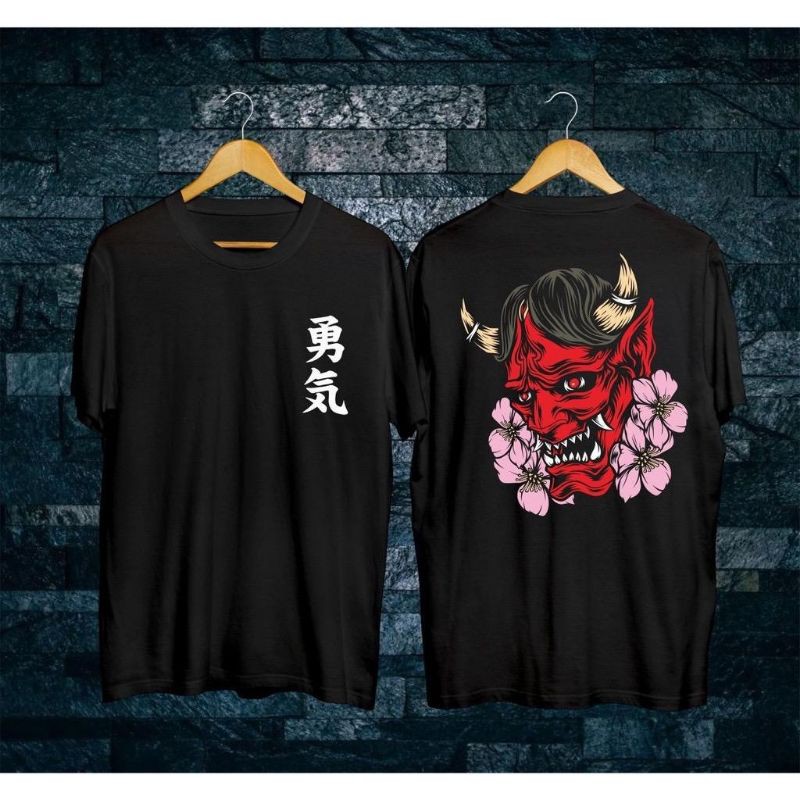 Fourfashion Kaos Pria Kaos Distro DEVIL TANDUK Black BC143