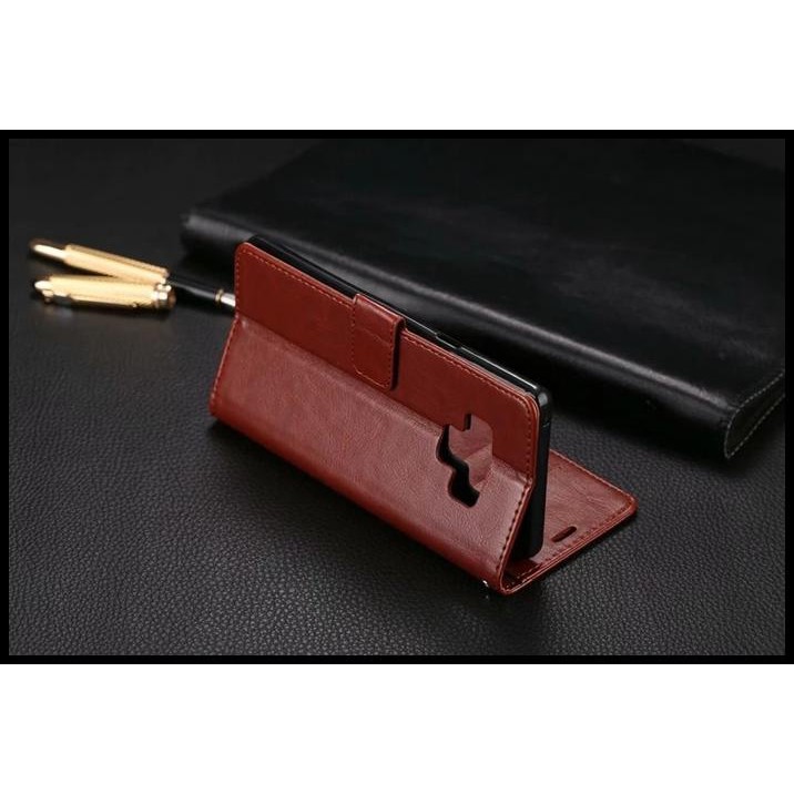 Flip Cover Handphone Flip Cover Samsung Galaxy Note 9 Note9 Wallet Leather Casing Hp Hitam