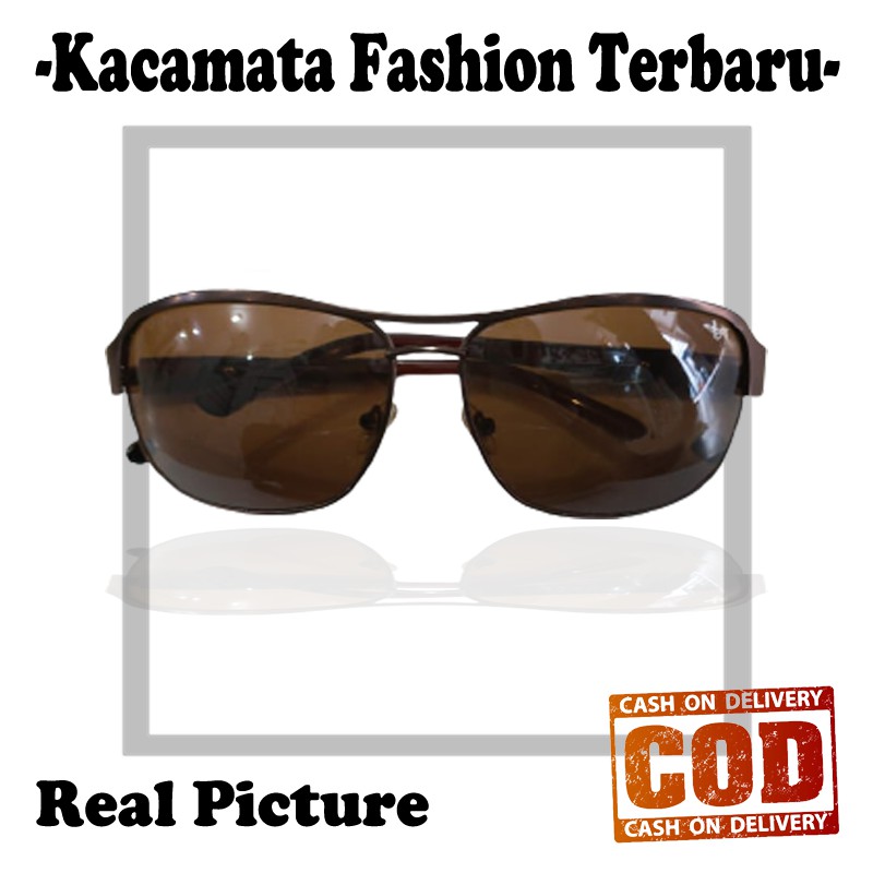 kacamata normal pria wanita fashion retro classic brown sunglasses unisex kaca mata hitam fesyen