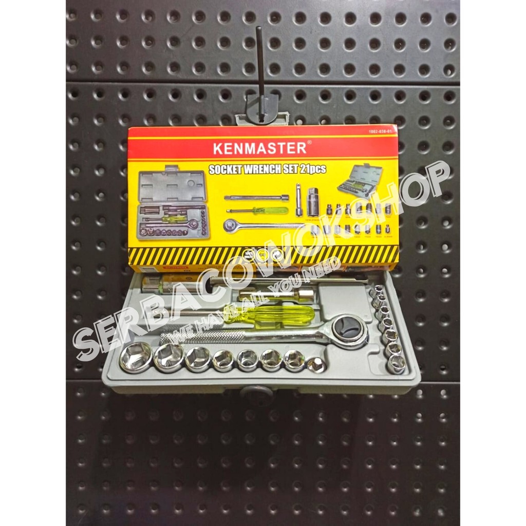 Kenmaster Kunci Sok Set 21 Pcs Socket Wrench Kunci Sock 21 Pcs Termurah Berkualitas