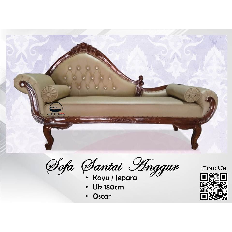 Sofa Santa Kayu Ukiran Anggur - Sofa Tamu Kayu minimalis - Sofa Medan Promo Murah