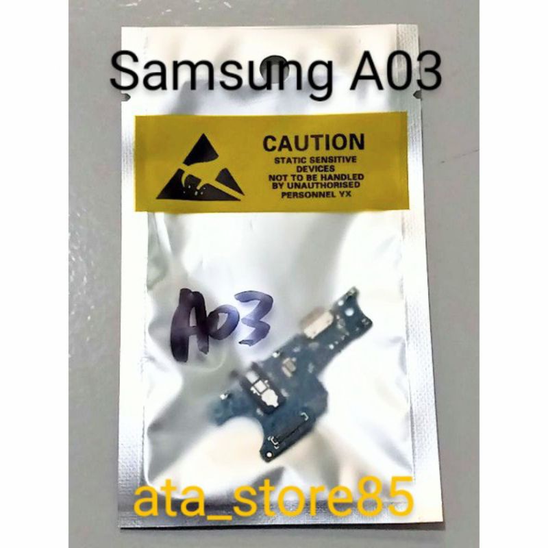 Papan Charger Samsung A03 PCB UI+Mic Connector Charger Board Konektor Cas Flexible Flexibel Carger Original