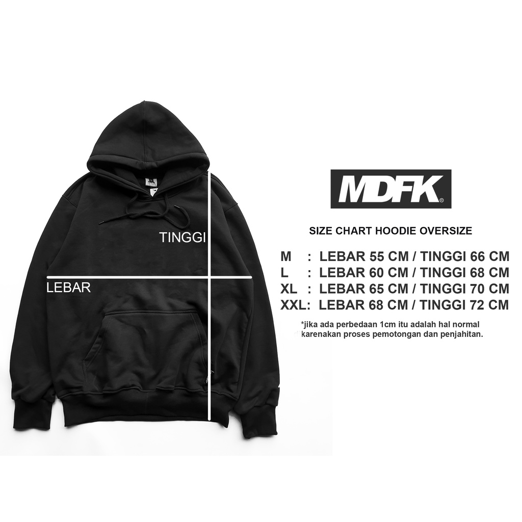 HOODIE MDFK BASIC | BLACK JUMPER HOODIE | PREMIUM 100% FLEECE