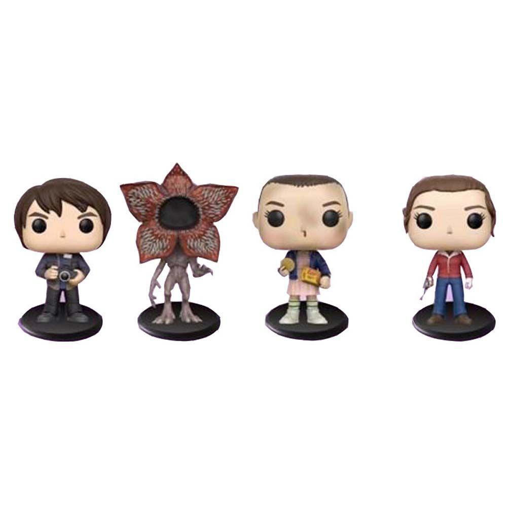 Lanfy Stranger Things Figurine Vinyl Boneka Miniatur Untuk Hadiah Anak Novel Karakter Model Dustin Mainan Dekorasi Desktop Rafflesia Eggo Demogorgon Figure Mainan