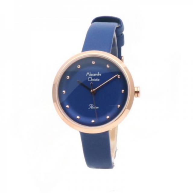 Jam Tangan Alexandre Christie 2745 Wanita RoseGold Blue Original