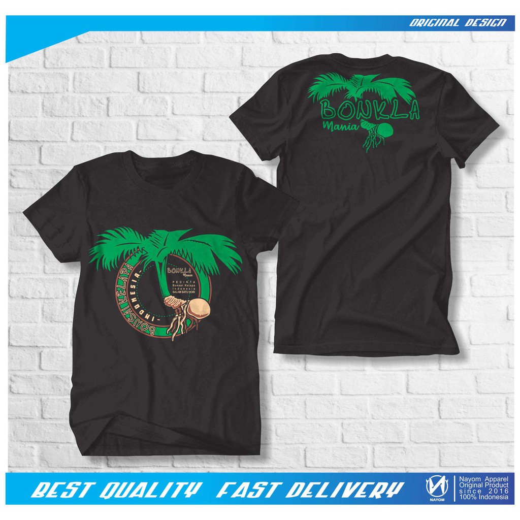 KAOS BONSAI KELAPA BAJU KOMUNITAS PECINTA BONSAI KELAPA KAOS BONKLA BONSAI KELAPA INDONESIA HOBI BON