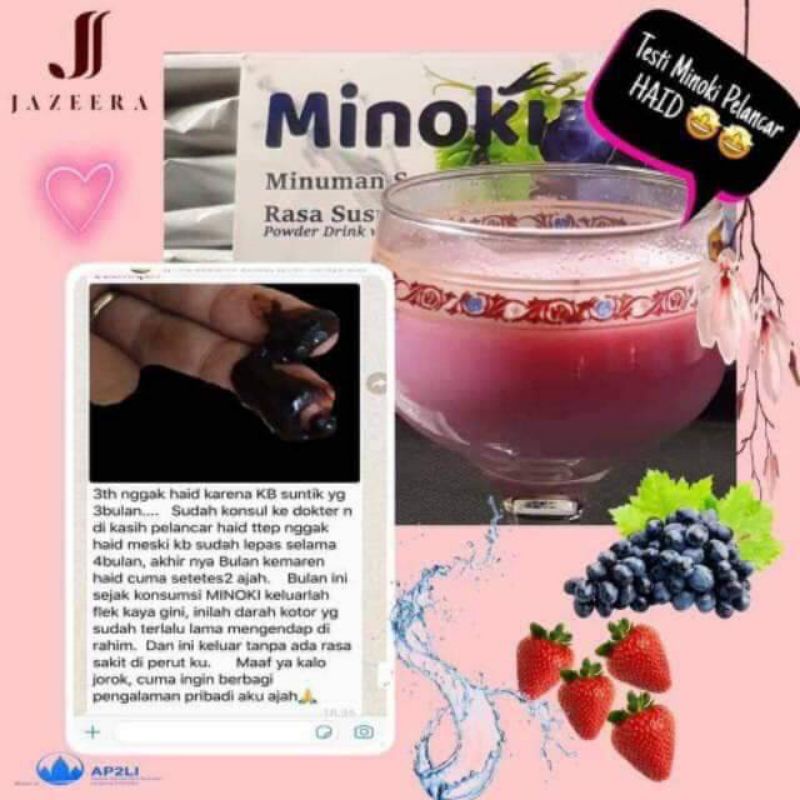 Minoki Jazeera Minuman Collagen colagen Kolagen Termurah 1 box isi 10 Original