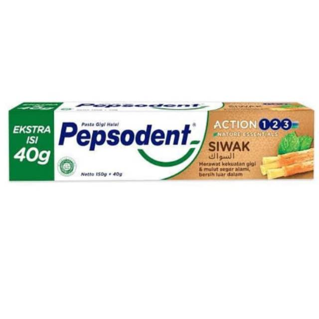 Pepsodent action 123 siwak pasta gigi halal 175 gram