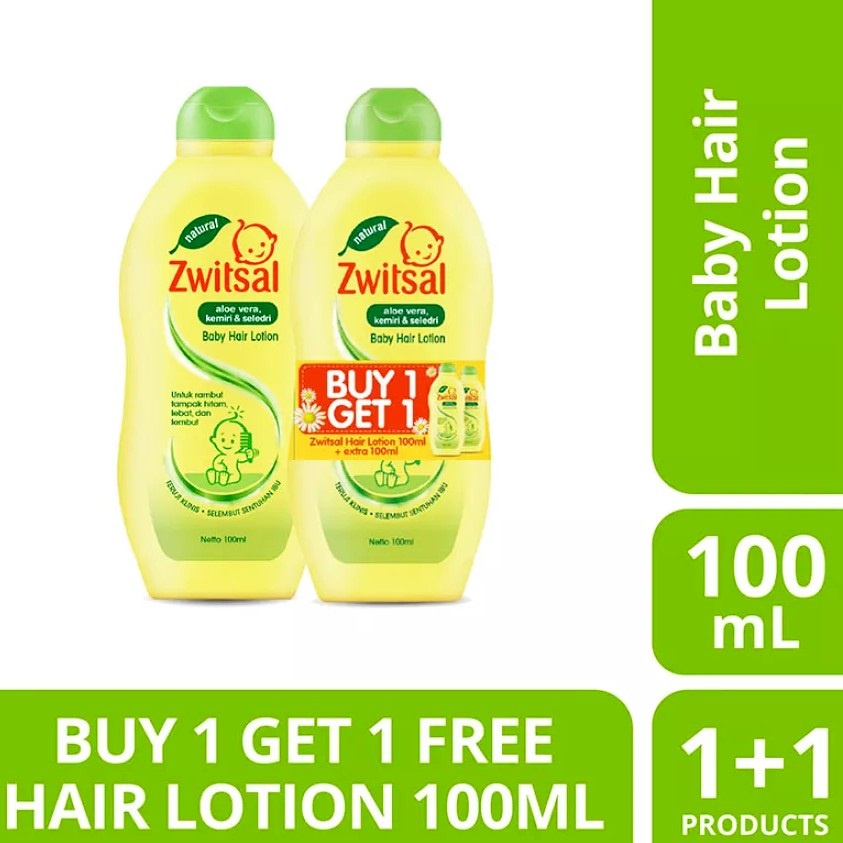 Zwitsal Natural Baby Hair Lotion Aloe Vera Kemiri Seledri 200ml 200 ml / 100ml 100 ml / 50ml 50 ml