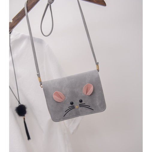 tas selempang tikus female purse cute mouse shoulder bag (1F4) bta108