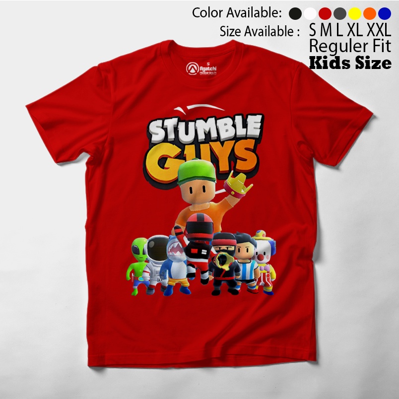 Baju Kaos Atasan Anak Laki-Laki Stumble Guys Skin