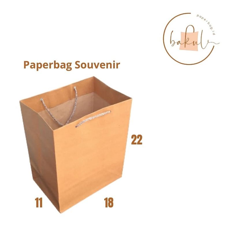 

PAPER BAG POLOS COKLAT 18X22 SOUVENIR TAS KERTAS KRAFT SAMSON (PEMBELIAN MIN 12 PCS)
