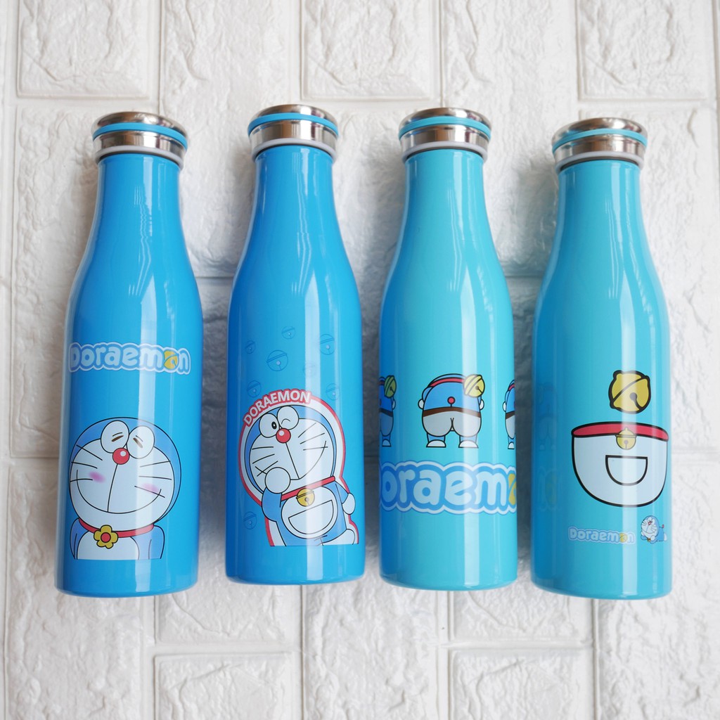 Termos Mini Karakter Air Panas Stainless Kecil Tempat Kopi dan Teh Motif Doraemon Hello Kitty COD