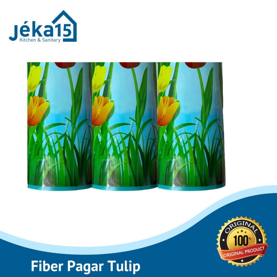 FIBER PAGAR TULIP BUNGA | PENUTUP PAGAR METERAN MOTIF TULIP BUNGA