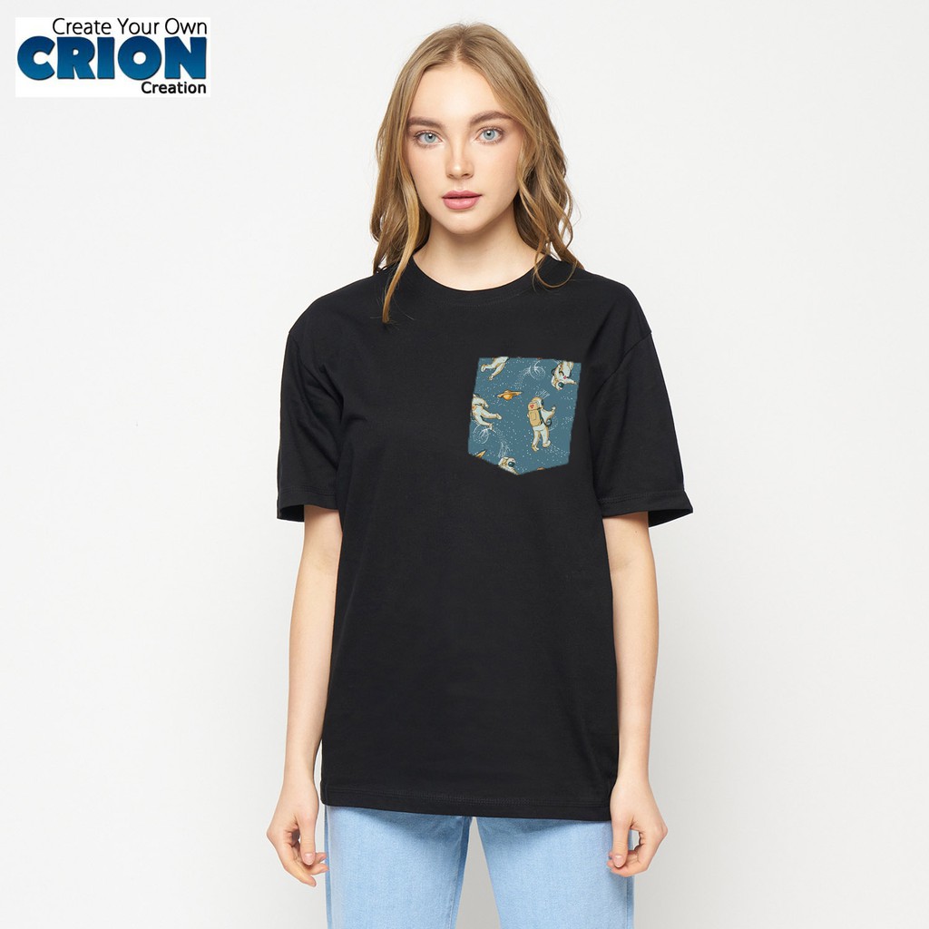 Crion Pocket series - Kaos Seri Space motif dengan Kantong - By Crion