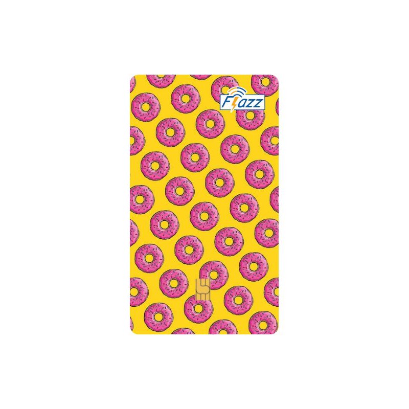 Kartu Flazz BCA motif donat lucu Rp. 0