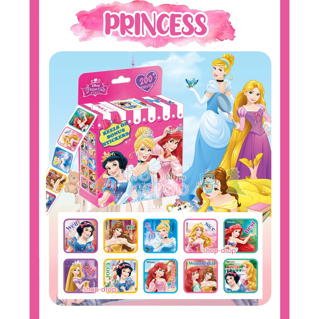 Sticker Reward Anak Karakter Disney - Stiker Penghargaan Apresiasi Anak - Label Reward Sekolah Stiker Reward