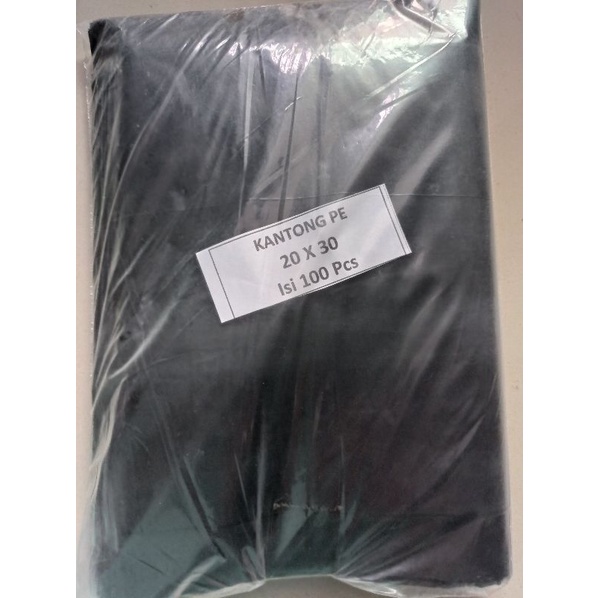 Plastik packing 100pcs kantong HD polos hitam tanpa plong bahan PE online shop