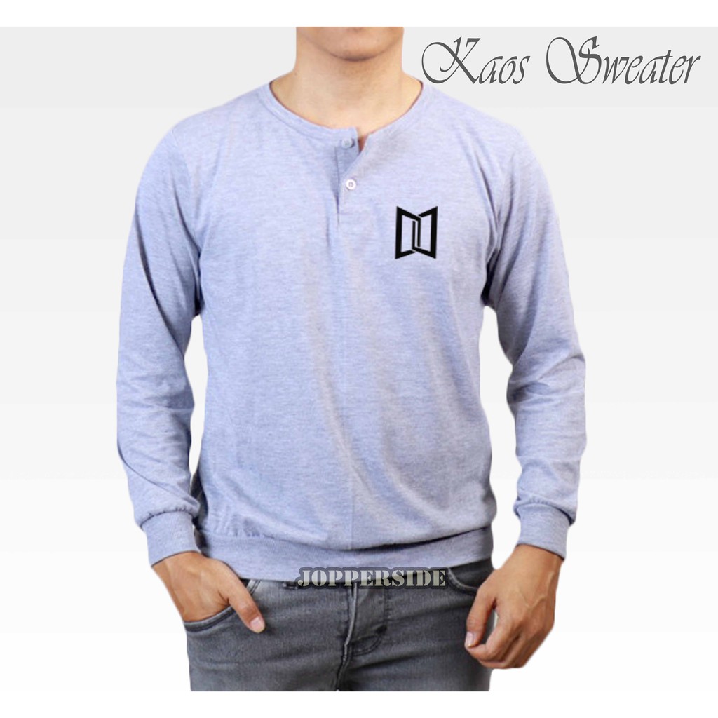 ORIGINAL Jopperside kaos sweater distro polos kancing henley sweatshirt pria wanita ksw2