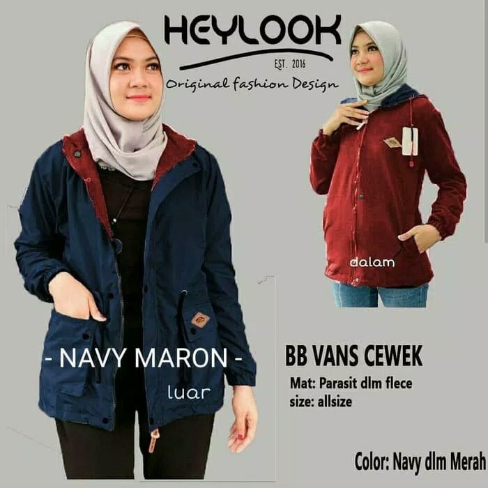 Jaket Wanita Vans bolak balik / Jaket Wanita / JaketBolakBalik / Jaket Vans / JaketCewek