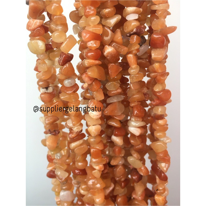 kerikil Batu mix CARNELIAN OREN ORANGE 1cm bahan gelang kalung akik fashion aksesoris craft supplier