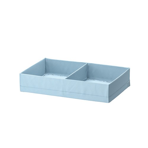STUK Kotak dengan kompartemen 34x51x10 cm putih / biru abu