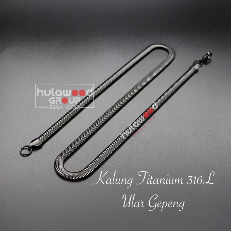Kalung Rantai MCI - Titanium 316L Stainless Anti Karat EDISI HITAM