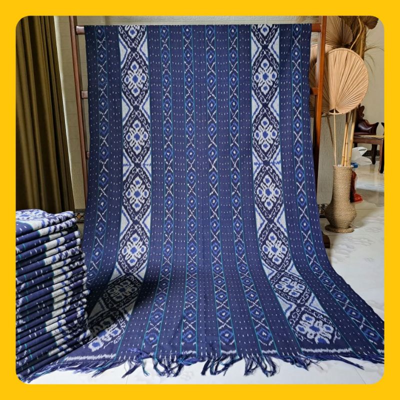 Kain Tenun Batik Jepara Meteran Viral Tenun biru tua navy motif kalem Kain Tenun ntt lombok toraja m