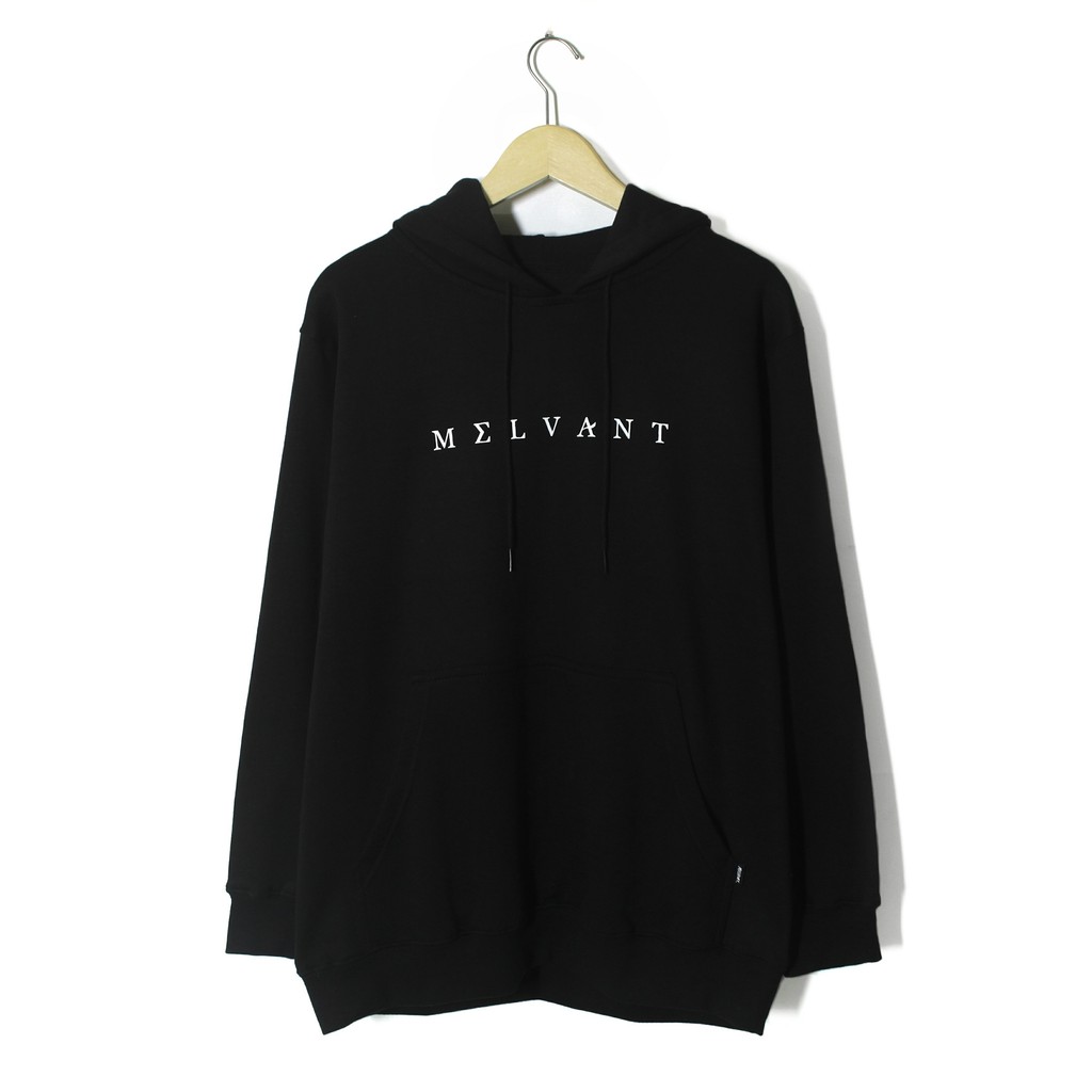 Melvant - MHD Pat Black Pullover Hoodie | Jaket Hitam Pria Keren / Hoodie Bahan Fleece