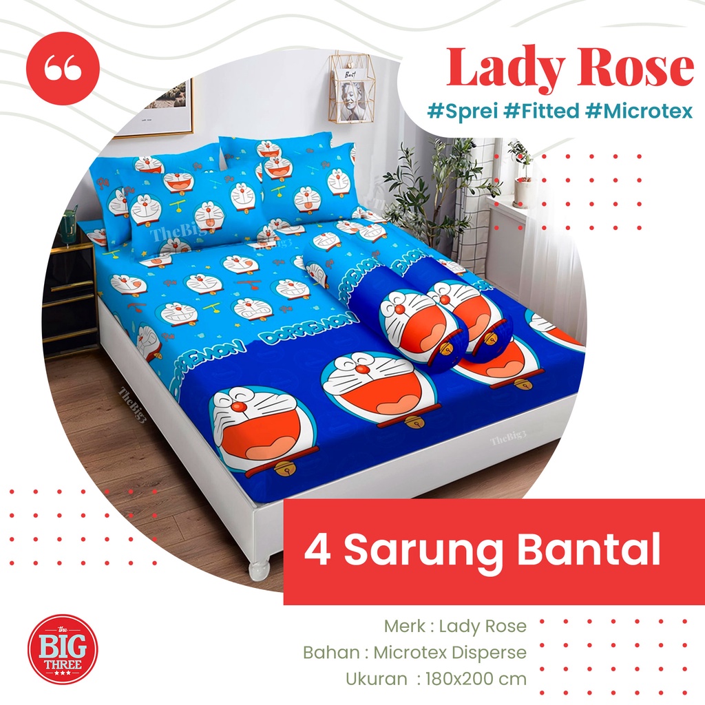 SPREI 180x200 BANTAL 4 LADY ROSE Motif MINION - King 180 B4 ladyrose minnion papoy despicable SP LR