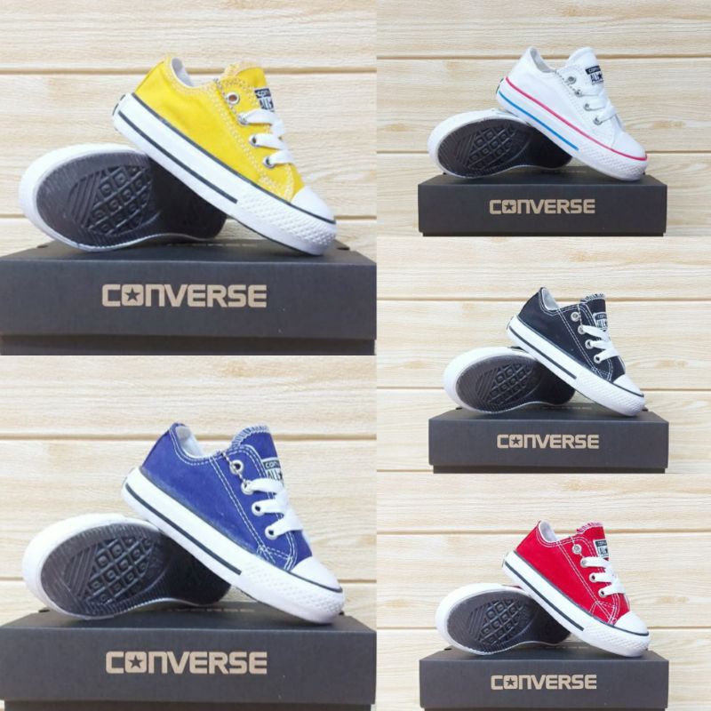 CONVERS LOW SEPATU ANAK LAKI &amp; PEREMPUAN TALI FASHION BAYI BALITA