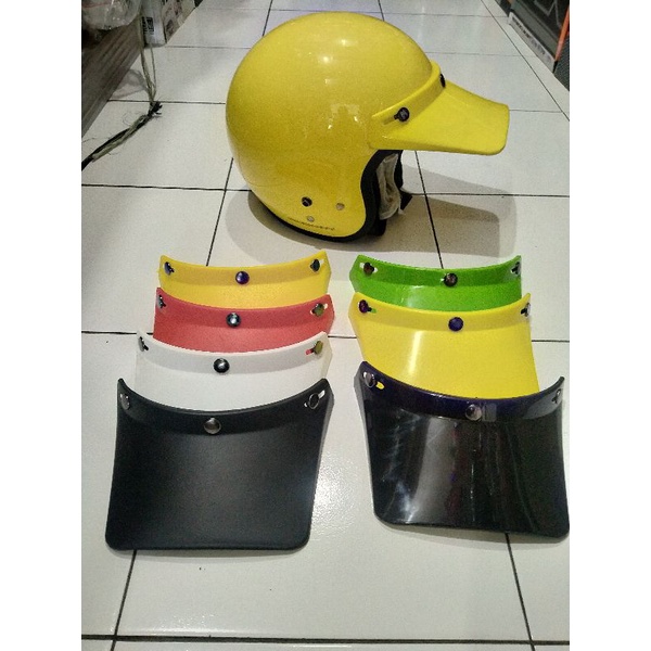 Pet helm bogo panjang model trail semi cross - pet topi helm bogo pendek