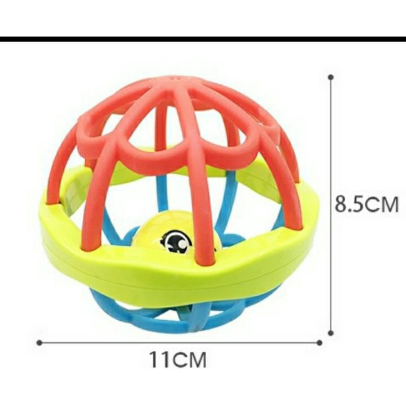 Gigitan bola kerincingan bayi, baby Rattle teether ball