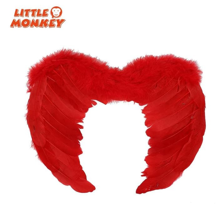 Sayap Malaikat dengan Bulu 4 Warna untuk Perempuan