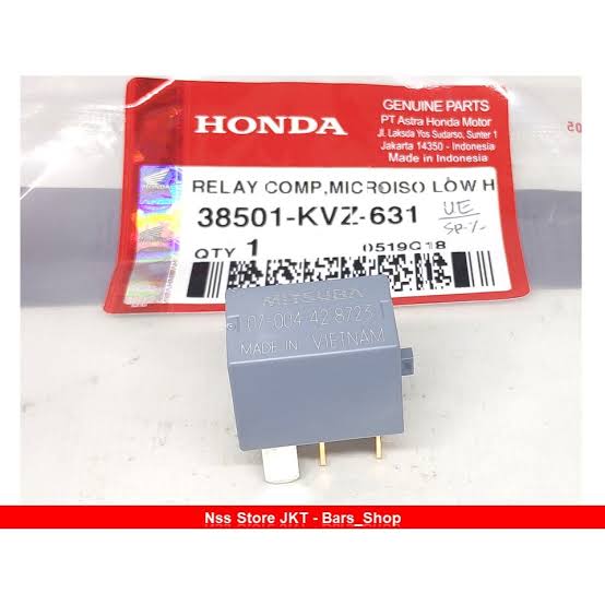 (100% Ori ) Relay Stater Beat FI/Scoopy FI/Vario 110 LED (38501-KVZ-631) Elegan