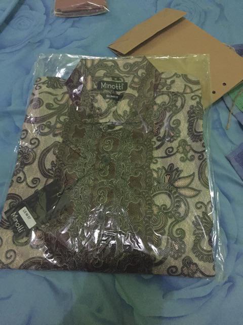 Odza Classic Kemeja Batik Pria Modern Slim Fit Lengan Pendek Pria Durant