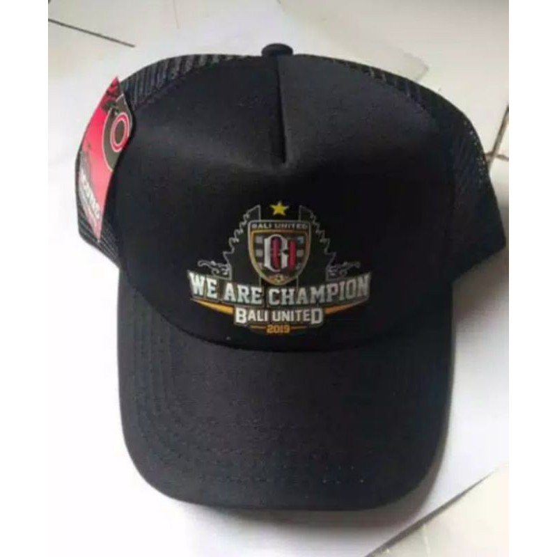 Topi Jaring Truker +Logo Bali United Champion