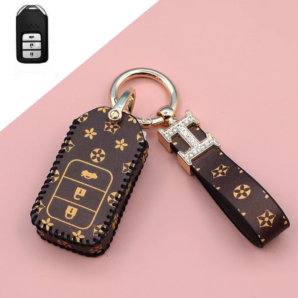 Case Kunci Mobil Keyless Bahan Kulit Untuk Honda CITY JAZZ FIT CIVIC HRV CRV BRV Odyssey