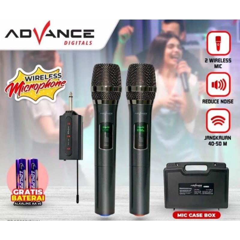 Mixropon Wirles Advance 202 Mix karaoke. mix buntung Tanpa kabel. Suara Jernih Bersih