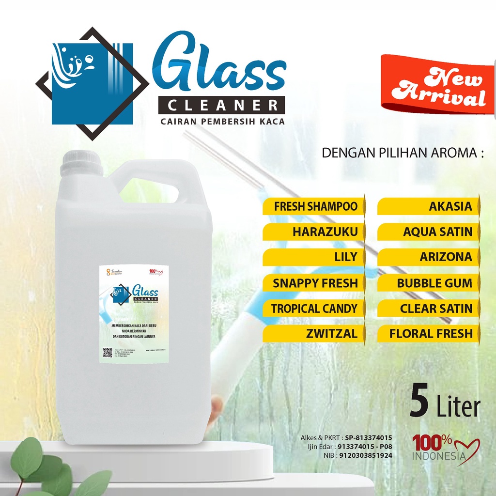 Pembersih Kaca Pembersih Cermin Pembersih Jendela Bening 5 Liter
