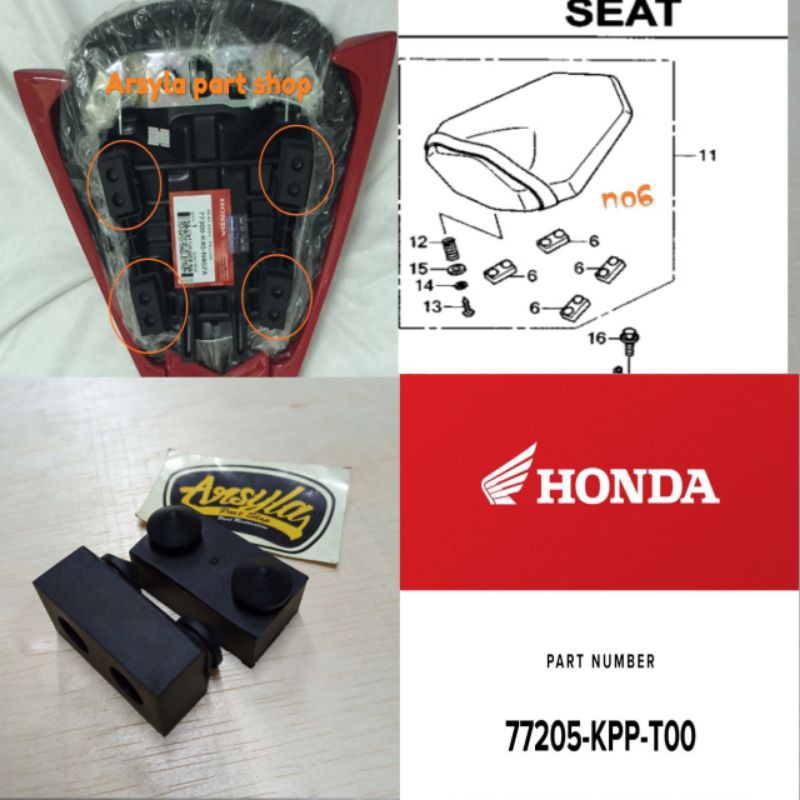 Karet Jok Belakang Honda CBR 250 CBR 250 Original