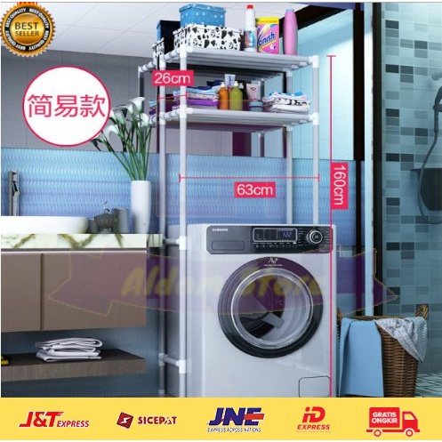 rak mesin cuci organizer 2 susun penyimpanan sabun detergen