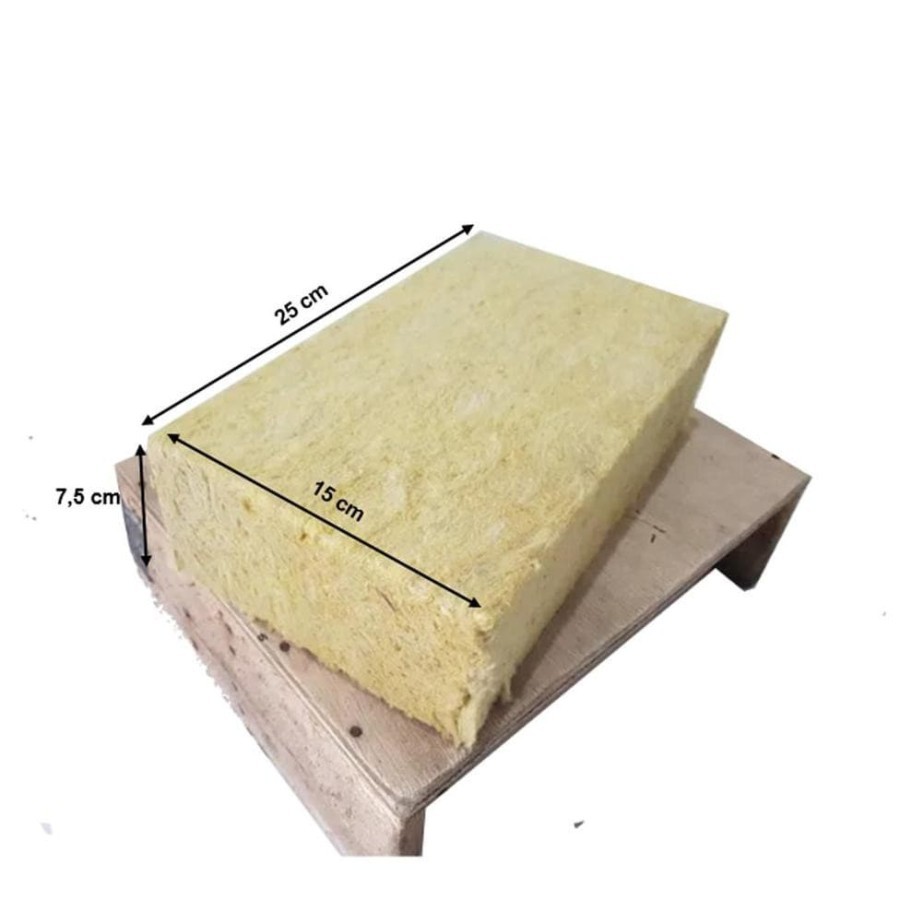 Media Tanam Hidroponik Rockwool Import Cultilene Ukuran (25 cm x 15 cm X 7,5 cm)