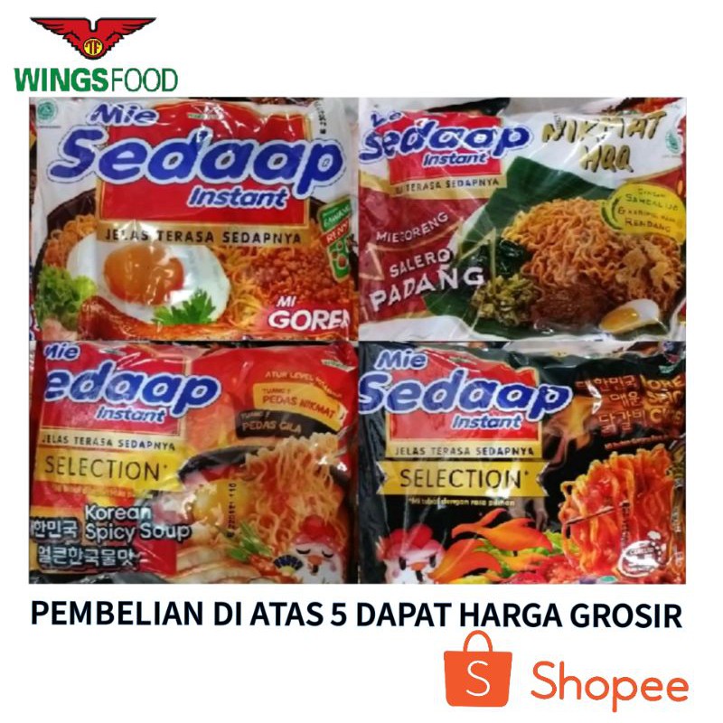 

Mie instan Sedap goreng/Korea goreng / Korea rebus / Padang murah