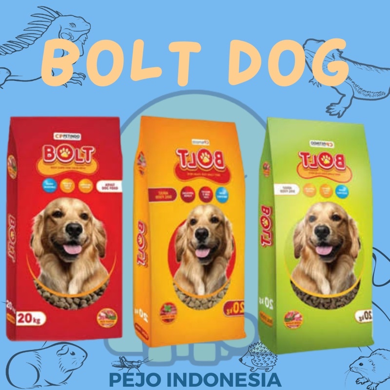 Bolt Dog Makanan Anjing Dewasa Berat Bersih 1kg