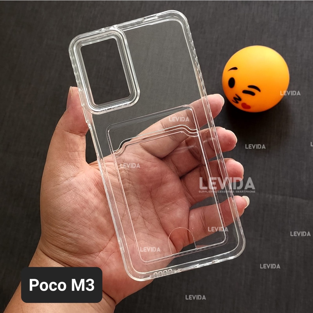 Poco X3 Nfc Poco  X3 Pro Poco X4 Pro Clear Wallet Card Case Bening / Card Case Slot Kartu Bening Poc